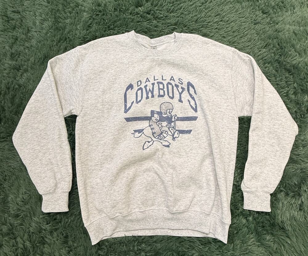 Dallas Cowboys Men's Grey Crew Neck Sweatshirt Size M Activewear NFL